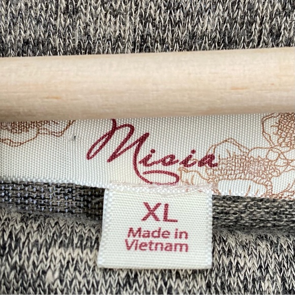 Misia Sweater Cowl Neck Heathered Khaki Long Sleeve - Picture 3 of 5